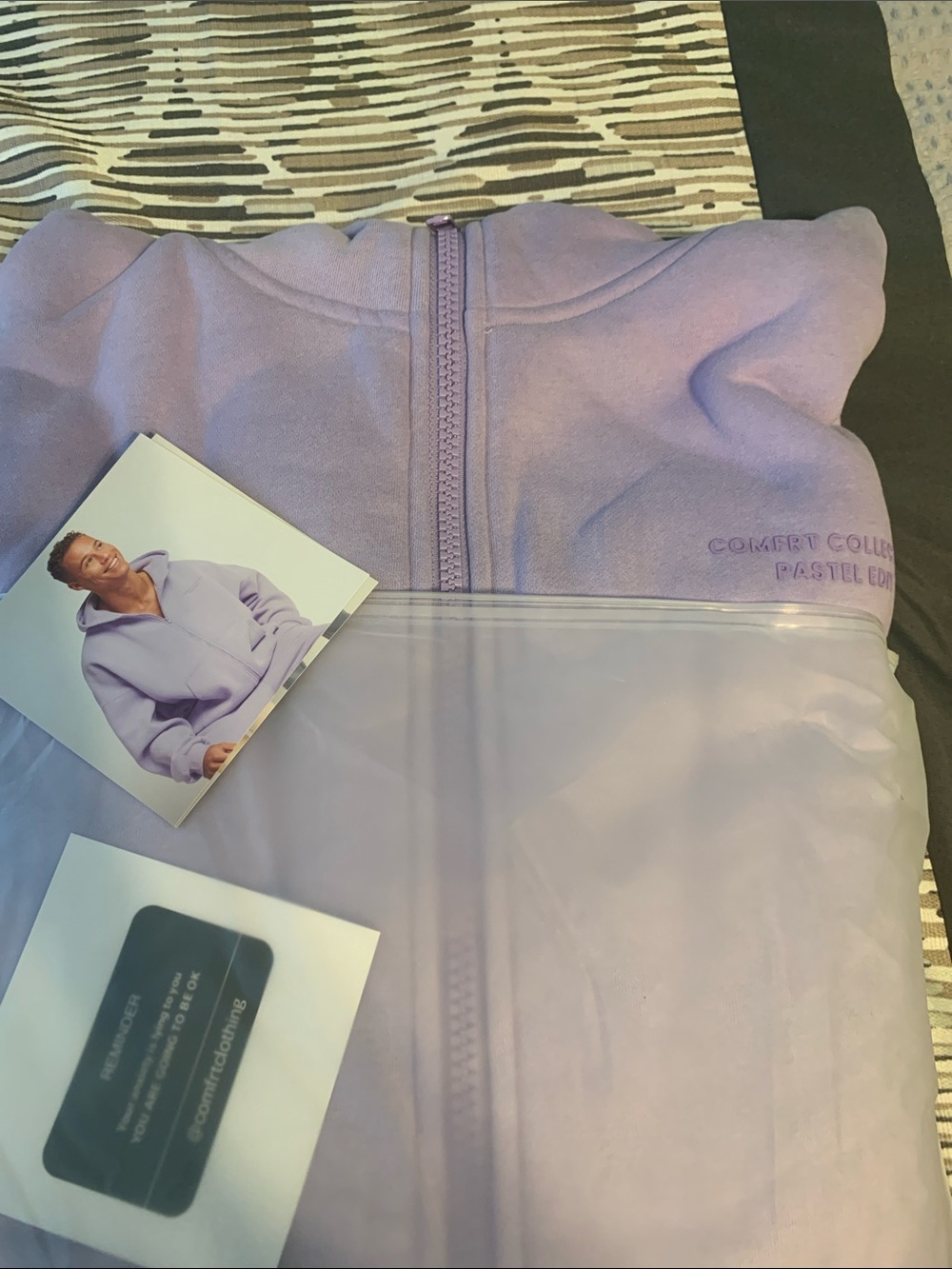Comfort Colors Pastel Lilac Track Jacket - Women